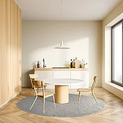 Round rug - Bibury (light grey)
