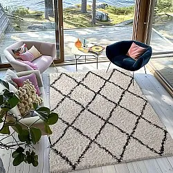Shaggy rugs - Alcott Natural Cotton Shaggy (black/white)