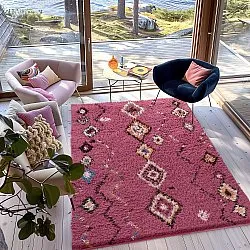 Shaggy rugs - Nyle Natural Cotton Shaggy (pink/multi)