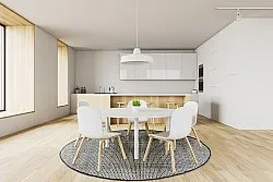 Round rug - Coastal (black/white)