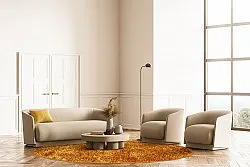 Round rugs - Cosy (ocher)