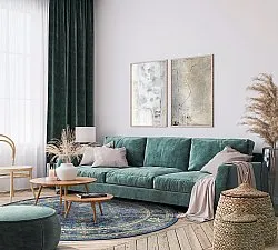 Round rug - Livley (dark blue)