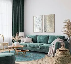 Round rug - Lainey (blue)