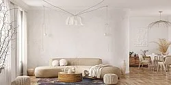 Round rug - Sanza (grey/multi)