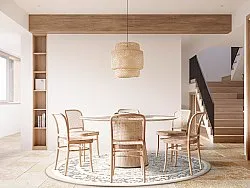 Round rug - Ember (beige/grey)