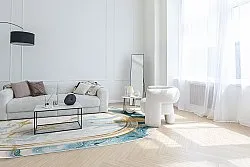 Oval rug - Emery (blue)