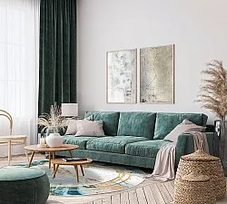 Round rug - Emery (blue)