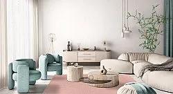 Wool rug - Hamilton (Coral Pink)