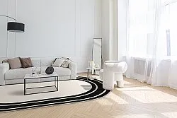 Oval rug - Josie (black)