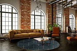 Round rug - Remy (blue)