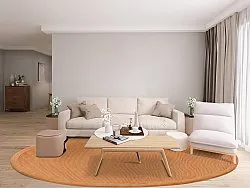 Round rug (sisal) - Agave (orange)