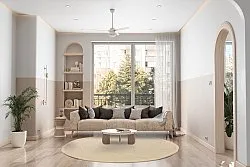 Round rug (sisal) - Agave (taupe)
