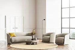 Round rug (sisal) - Agave (beige/beige)