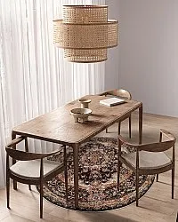 Round rug - Vakifli (black/multi)