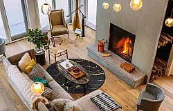 Round rug - Vieste (anthracite/gold)