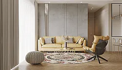 Round rug - Javis (red/multi)