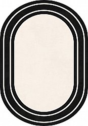 Oval rug - Josie (black)