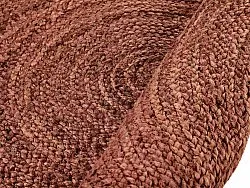 Round jute rug - Amasia (chestnut)