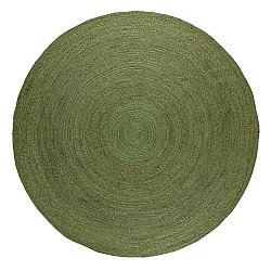 Round jute rug - Amasia (army green)