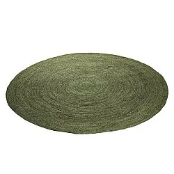 Round jute rug - Amasia (army green)