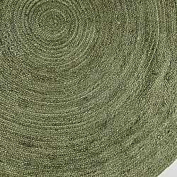 Round jute rug - Amasia (army green)