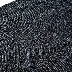 Round jute rug - Amasia (dark blue)