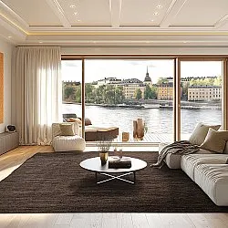 Jute rug - Amasia (dark taupe)