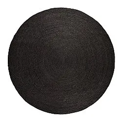 Round jute rug - Amasia (black)