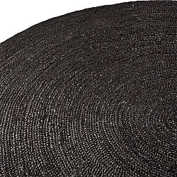Round jute rug - Amasia (black)