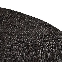 Round jute rug - Amasia (black)