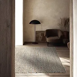 Jute rug - Bally Jute/wool Bubble (natural/white)