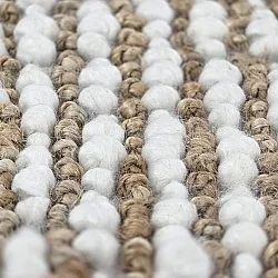 Jute rug - Bally Jute/wool Bubble (natural/white)