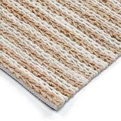 Jute rug - Howrah Braided Jute (natural/white)