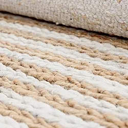Jute rug - Howrah Braided Jute (natural/white)