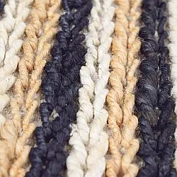 Jute rug - Howrah Braided Jute (natural/white/black)