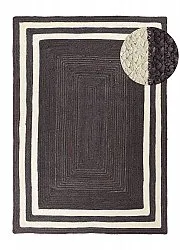 Jute rug - Jessore (dark taupe/white)
