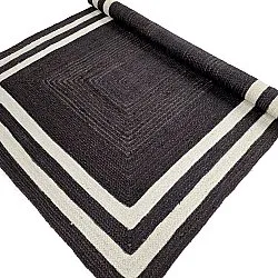 Jute rug - Jessore (dark taupe/white)