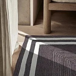 Jute rug - Jessore (dark taupe/white)