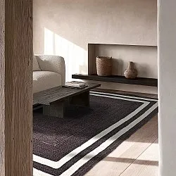 Jute rug - Jessore (dark taupe/white)