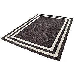 Jute rug - Jessore (dark taupe/white)