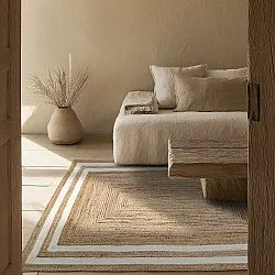 Jute rug - Jessore (natural/white)