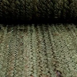 Jute rug - Senaki (army green/white)