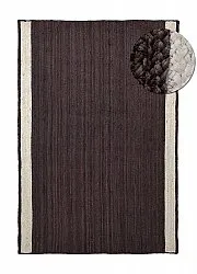 Jute rug - Senaki (dark taupe/white)