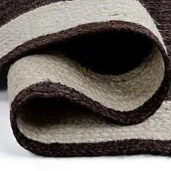 Jute rug - Senaki (dark taupe/white)