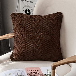 Cushion cover - Knit Macrame 45 x 45 cm (brown)