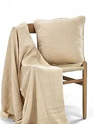 Cushion cover - Denisa Fishbone (beige/white)