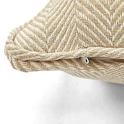 Cushion cover - Denisa Fishbone (beige/white)