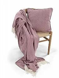 Cushion cover - Denisa Fishbone (red/white)