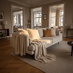 Cushion cover - Dorena (cream)