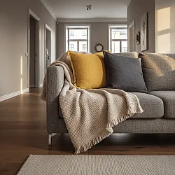 Cushion cover - Dorena (mustard)